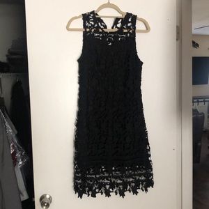 NWK Francesca’s black lace with slip dress. Medium